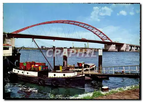 Cartes postales moderne Rotterdam van Brienenoordbrug Bateau