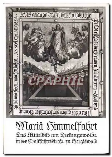Cartes postales moderne Das Mittelbild am Deckengewolbe der Wallfahrtskirche in Hergiswald