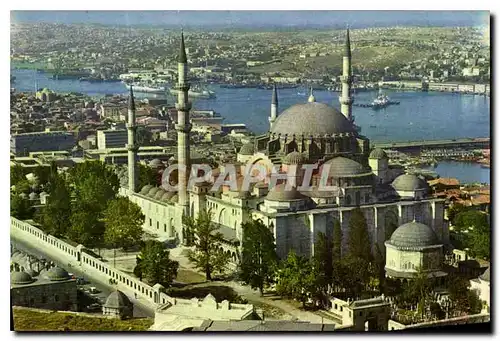 Moderne Karte La Mosquee de Soliman le Magnifique et la Corne d'Or Istanbul Turkey