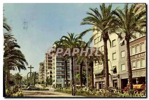 Moderne Karte Alicante Promenade du Dr Ordes et Croix des Heros tombes