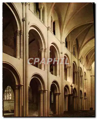 Cartes postales moderne Caen Abbaye aux Hommes Eglise Saint Etienne Nef Romane cote Nord