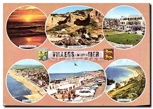 Moderne Karte Villers sur Mer Calvados