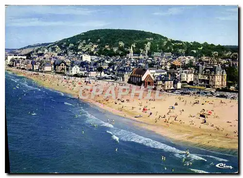 Moderne Karte Houlgate Calvados Vue generale aeienne la plage