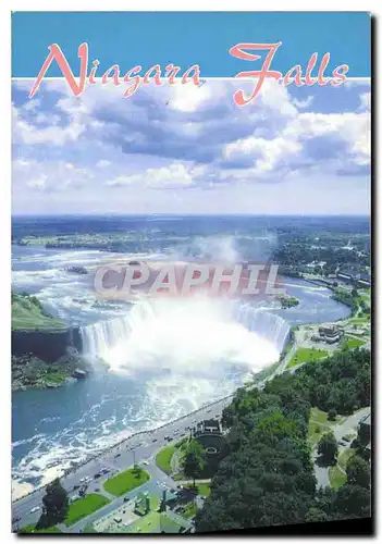 Cartes postales moderne Chutes Niagara les majestueuses chutes Canadiennes Horseshoe Falls et le Maid of the Mist