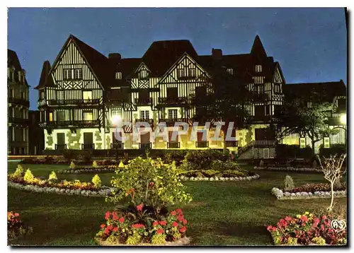 Moderne Karte La Cote Fleurie Cabourg Calvados la Plage des Fleurs le Normandie Hotel et les Jardins illumines