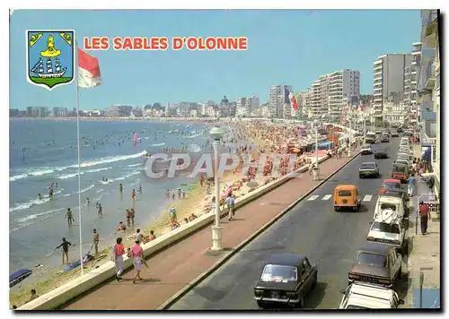 Cartes postales moderne Les Sables d'Olonne Vendee la plage et le remblai