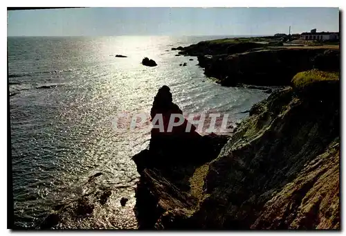 Cartes postales moderne Bretignolles sur Mer Vendee le rocher Veronique au soleil couchant