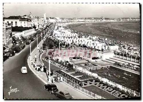 Cartes postales moderne La Vendee les Sables d'Olonne la piscine la plage et le remblai