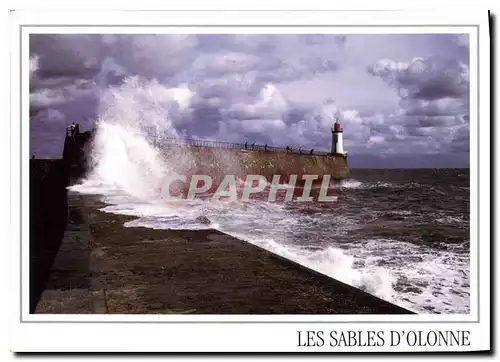 Cartes postales moderne Les Sables d'Olonne Vendee le phare au hout du chenal