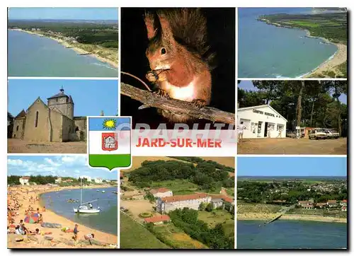 Cartes postales moderne Jard sur Mer Vendee les plages l'eglise et l'abbaye