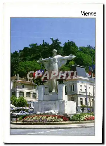 Moderne Karte Vienne Isere Monument aux morts