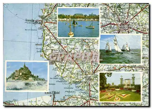 Cartes postales moderne Cote d'Emeraude Granville Voiliers en course Avranches Mont Saint Michel