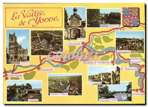 Cartes postales moderne Les Merveilles de L'Yonne la Vallee de l'Yonne de Coulanges a Appoigny