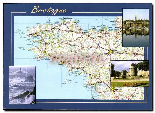 Cartes postales moderne La Bretagne Saint Malo la Pointe du Raz Vannes