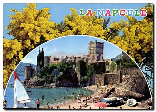 Cartes postales moderne Cote d'Azur La Napoule Alpes Maritimes la plage et le chateau