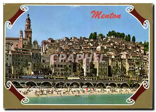 Moderne Karte Reflets de la Cote d'azur Menton la vieille Ville