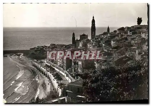 Moderne Karte Menton A M Vue generale du Vieux Menton