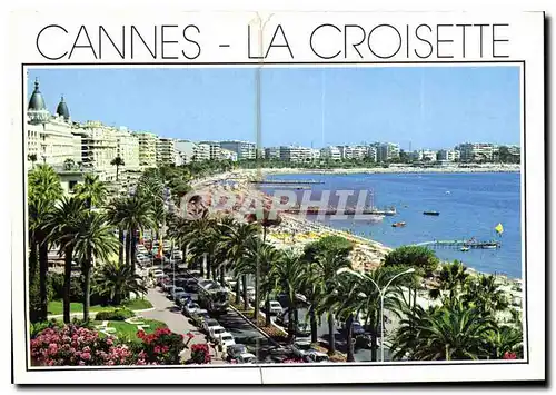 Moderne Karte Cote d'Azur Cannes Alpes Maritimes la Promenade de la Croisette