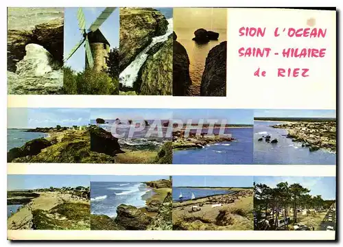 Moderne Karte Sion l'Ocean Saint Hilaire de Riez Vendee