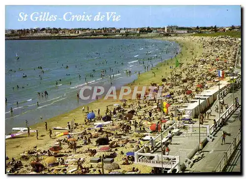 Moderne Karte Cote Vendeenne St Gilles Croix de Vie la grande plage