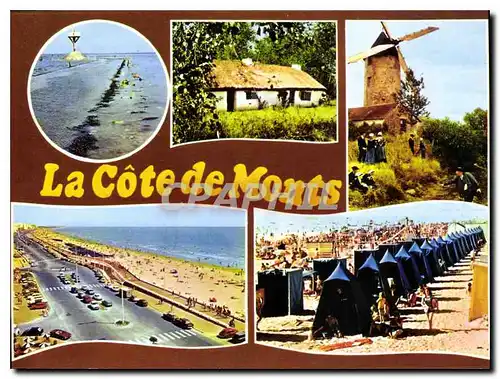 Cartes postales moderne La Cote de Monts Vendee le Gois Noirmoutier Bourrines Folklore bouquets d'ajoncs St Jean de Mont