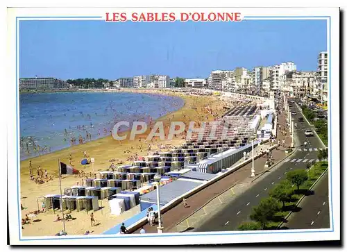 Cartes postales moderne Les Sables d'Olonne Vendee la plage le remblai et le casino