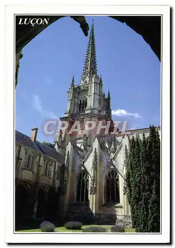 Cartes postales moderne Lucon Vendee la cathedrale Notre Dame le siege episcopal compta des noms celebres notamment Rich