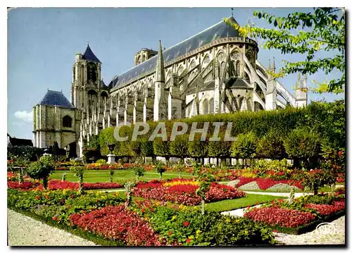 Cartes postales moderne Bourges Cher la Cathedrale Saint Etienne les Jardins de l'Archeveche