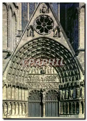 Cartes postales moderne En Berry Bourges Cher Cathedrale Saint Etienne Portail central qui'a pour theme le Jugement Dern