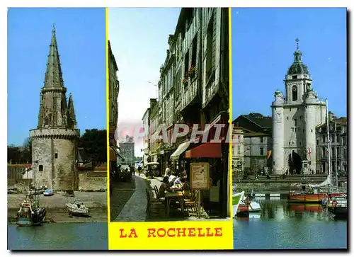 Cartes postales moderne La Rochelle Charente Maritime Tour de la Lanterne Rue du Port Grosse Horloge