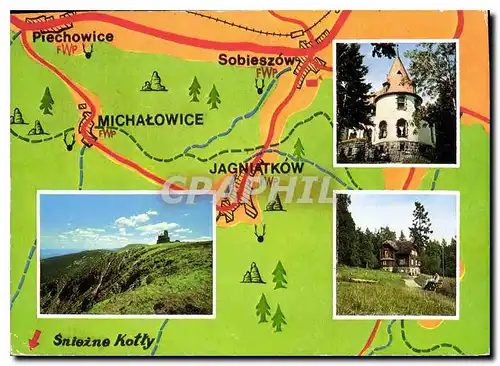 Cartes postales moderne Karkonosze Sniezne Kotly rezerwat scisty