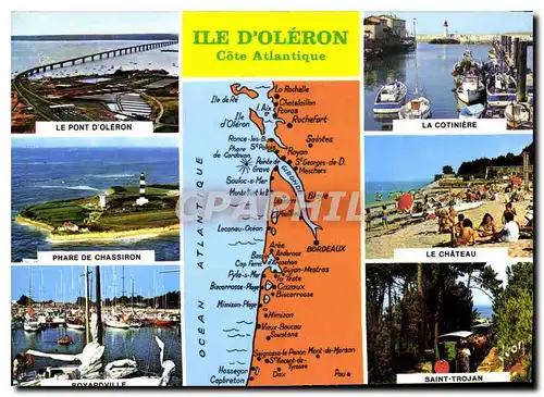 Moderne Karte Ile d'Oleron Cote Atlantique