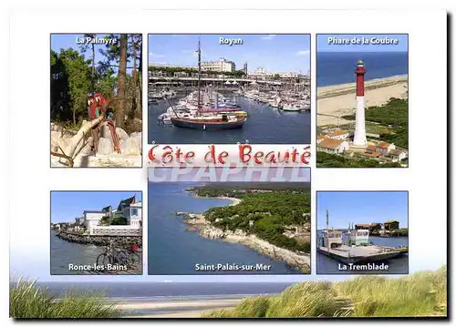 Moderne Karte Cote de Beaute Charente Maritime