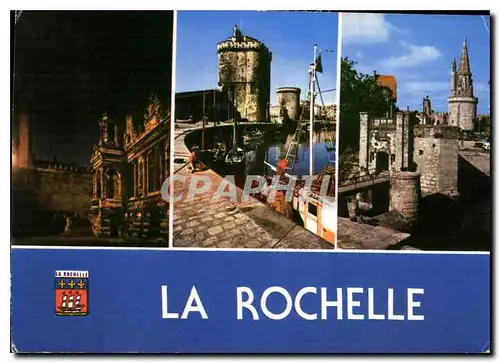 Cartes postales moderne La Rochelle Charente Maritime L'Hotel de Ville Les Tours de la Chaine et Saint Nicolas La tour d