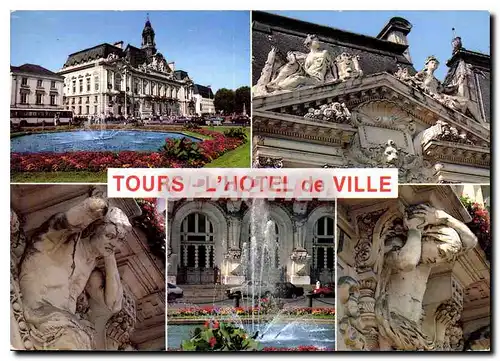 Cartes postales moderne Tours L'Hotel de Ville