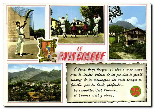 Cartes postales moderne Le Pays Basque La Portie de Pelote Folklore Paysages