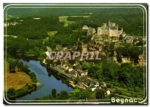 Moderne Karte Beynac Dordogne le Chateau surplombant la Vallee de la Dordogne