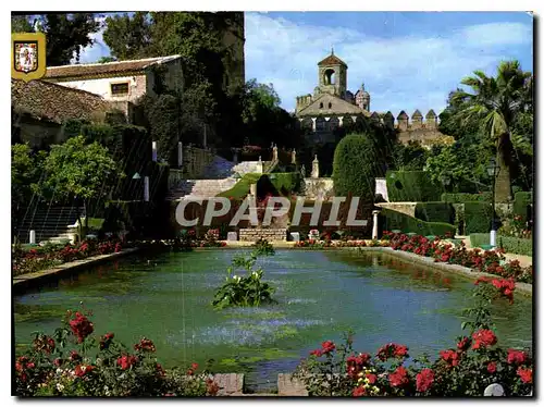 Cartes postales moderne Cordoba Alcazar de los Reyes Cristianos Etang et Jardins