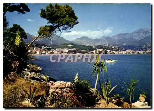 Moderne Karte La Cote d'Azur French Riviera Le Cap Martin Au fond Menton Cape Martin