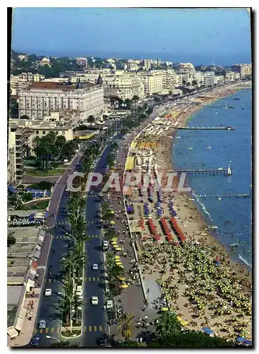 Cartes postales moderne Cannes Vue aerienne de la Plage et la Nouvelle Croisette