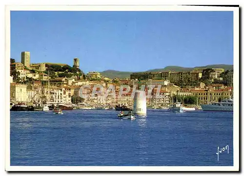 Cartes postales moderne La Cote d'Azur Cannes Alpes Maritimes L'Entree du port et le Suquet