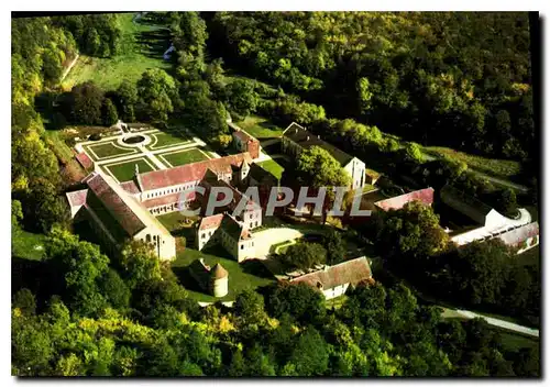 Moderne Karte Abbaye de Fontenay Vue generale