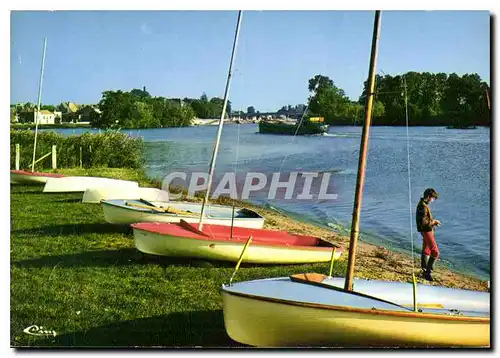 Moderne Karte Seurre Cote d'Or Les rives de la Saone