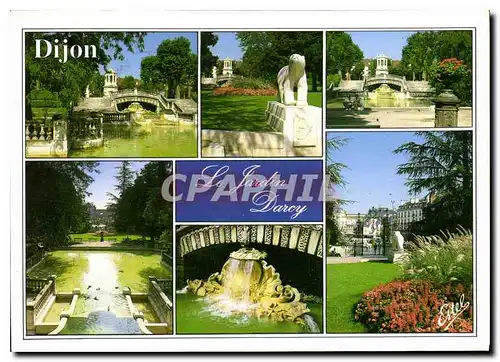 Cartes postales moderne Dijon Cote d'Or Differents aspects du jardin Darcy