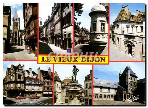 Moderne Karte Dijon Cote d'Or L'angle des rues de la Chouette et Verrerie