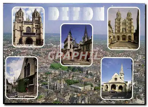 Cartes postales moderne Dijon Cote d'Or Vue generale Saint Benigne Notre Dame