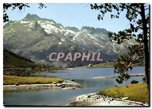 Moderne Karte Haute Vallee d'Aure Le Lac d'Aumer et le Pic de Neouvielle