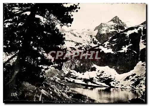 Moderne Karte Luchon Le Lac d'Espingo et la Tusse de Montarque