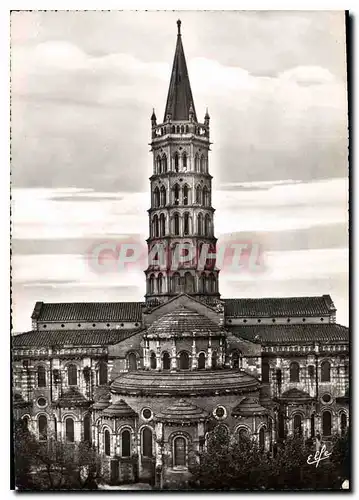 Moderne Karte Toulouse Abside de la Basilique Saint Sernin Le derniers etages du Clocher sont du XII siecle