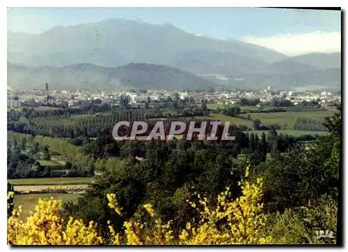 Moderne Karte Saint Gaudens Haute Garonne Vue generale et la chaine des Pyrenees